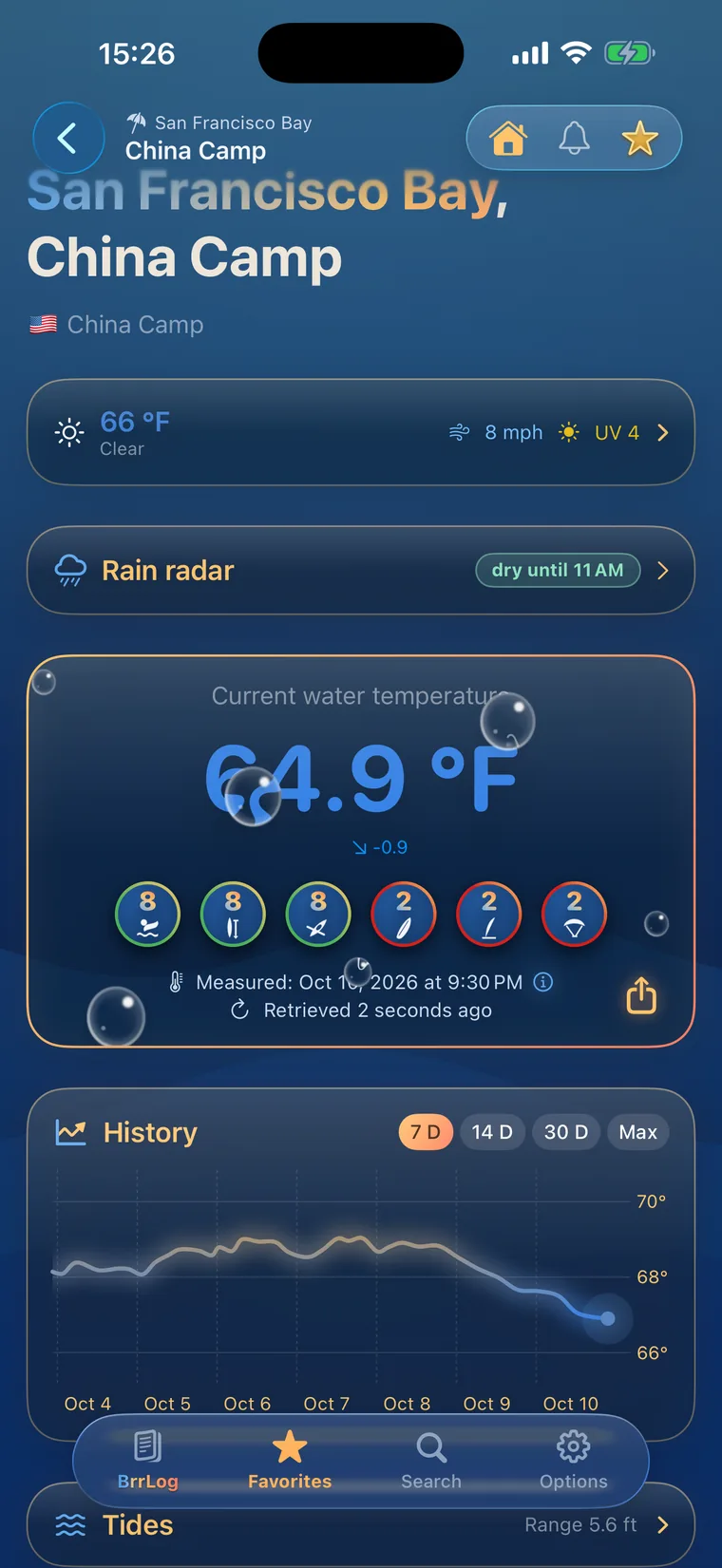 Screenshot of the BrrChecker app