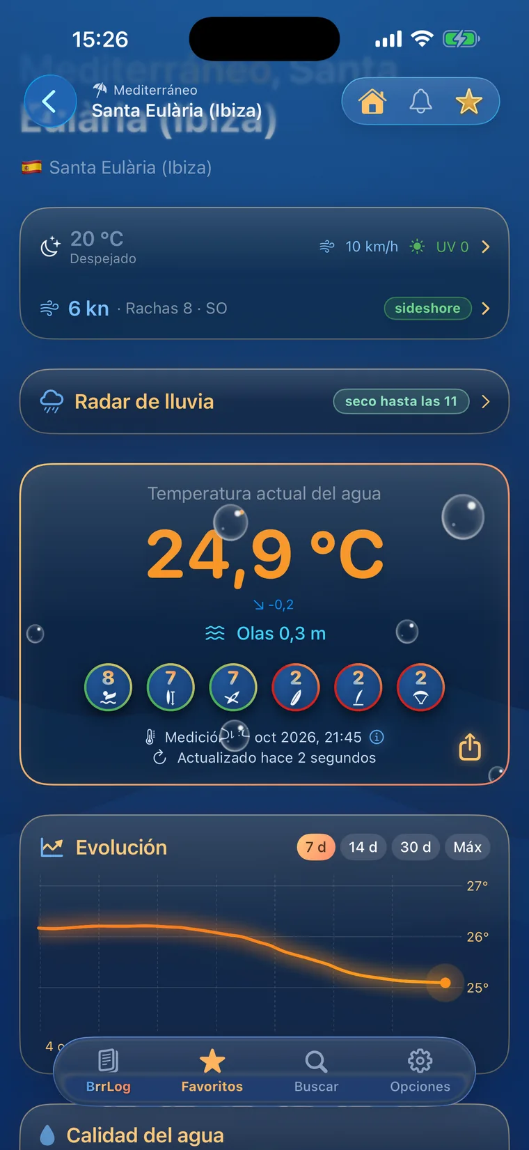Captura de pantalla de la app BrrChecker