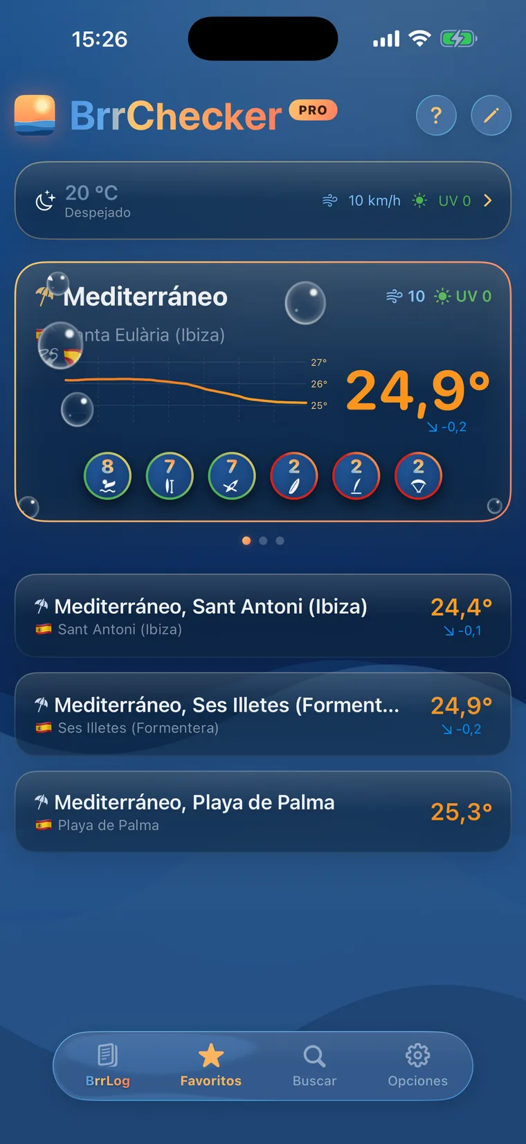 Captura de pantalla de la app BrrChecker
