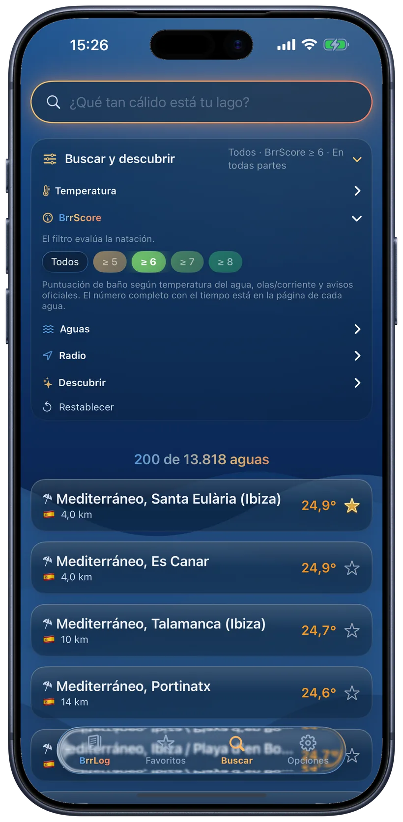 Búsqueda con filtro BrrScore