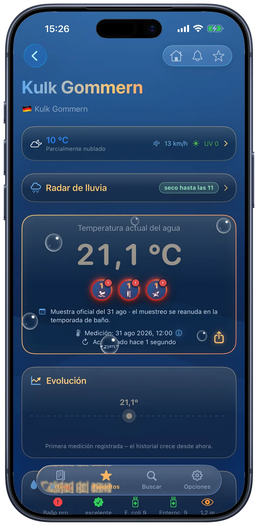 Página de detalle con un aviso oficial