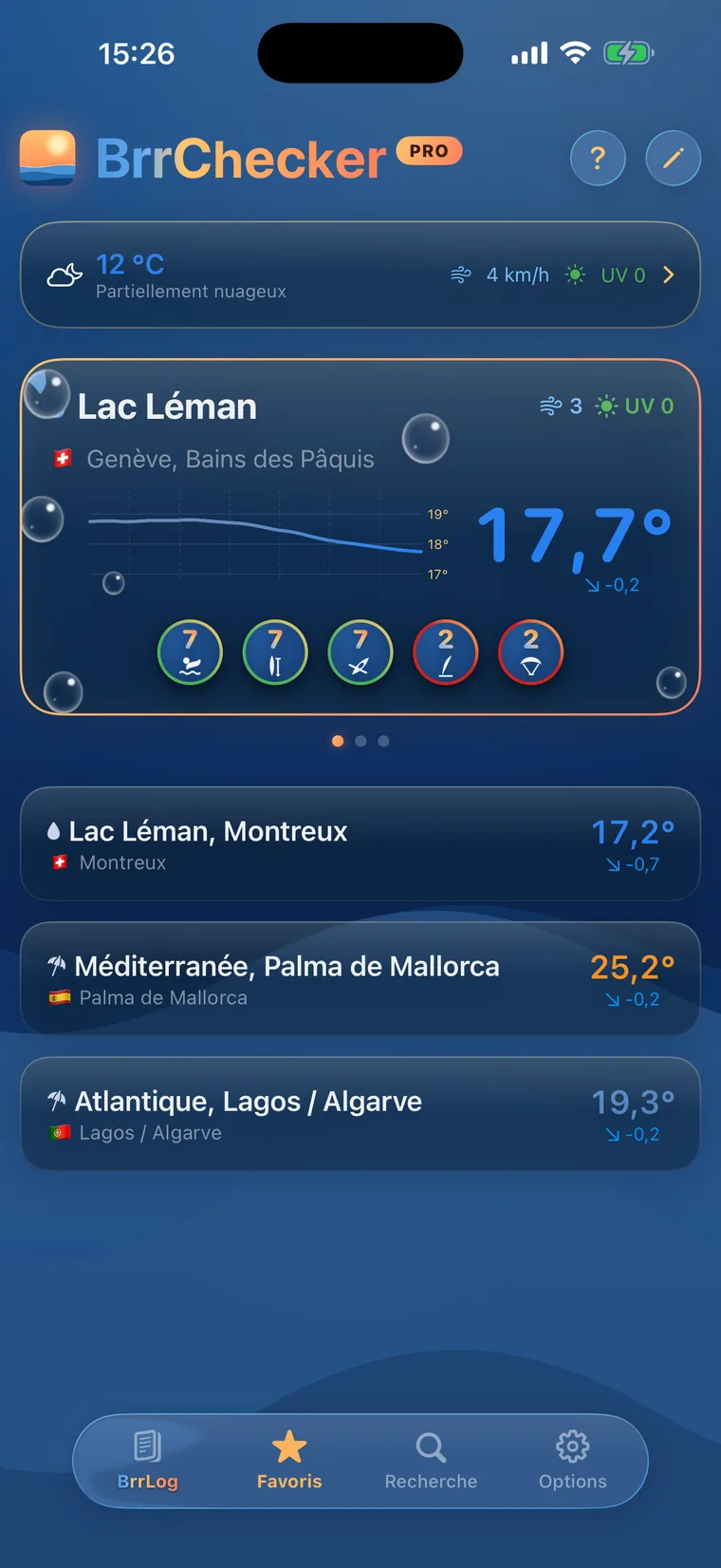 Capture d'écran de l'app BrrChecker