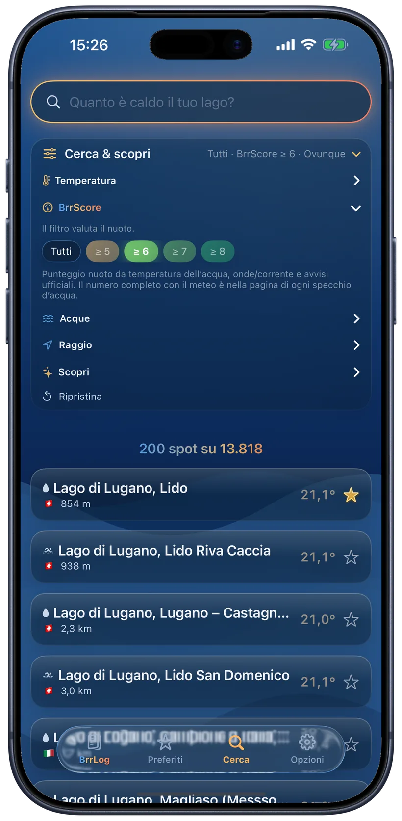 Ricerca con filtro BrrScore